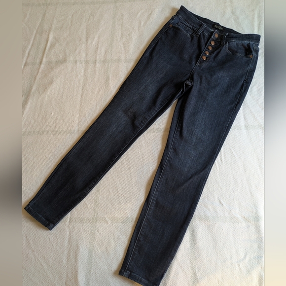 Judy Blue Button-Front Skinny Jeans Sz 27 - Picture 2 of 10